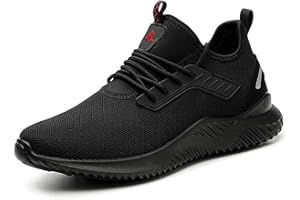 ZVC Sicherheitsschuhe Herren Leicht Schwarz Arbeitsschuhe Herren Damen Stahlkappe Sportlich Sneakers