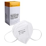 AmazonCommercial FFP2 Respirator Protective Face Mask,CE certified ,94% Filtration (50-Pack)