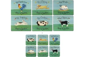 PIMPERNEL-PORTMEIRION Pimpernel Dans le Jardin, 6 Placemats + 6 Coasters