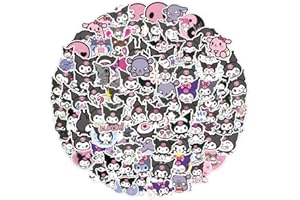 LYUNMU 100pcs Cartoon Anime My Melody Kuromi Aufkleber für Wasserflaschen Laptop Skateboard Auto Motorrad Fahrrad Koffer Snowboard Phone DIY Styling Home Decor