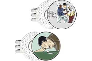 KoMico 2 Pack Magnetic Golf Hat Clips, Golf Ball Marker Magnetic Balls for Putting Green, Golf Accessories for Golf Lovers Dad Retirement Father's Day Birthday Gift