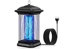 EUQQZU Lampada Antizanzare Elettrica, 18W 4000V UV Zanzariera Elettrica Impermeabile IPX4, Repellente per Zanzare Range 100m² Riducendo Efficacemente gli Insetti Volanti per i Giardini del Patio