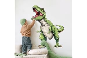 Tanlaby Large Dinosaur Wall Decals T-rex Wall Stickers Peel and Stick Dino Wall Sticker Art Decor for Baby Nursery Boys Girls Kids Toddler Bedroom Playroom Classroom