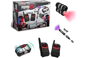 SpyX - Secret Comms Kit For Kids - 4 Piece Secret Agent Comms Set For Fun Spy Missions - Includes Walkie Talkies, Voice Changer, Spy Scope And Invisible Ink Pen, 6+ Years