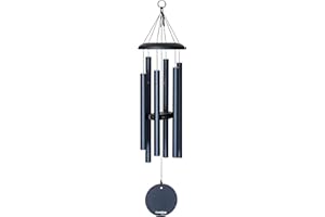 Corinthian Bells Wind River Windspiel für Terrasse, Hinterhof, Garten und Outdoor-Dekoration, 76,2 cm, Nachtblau