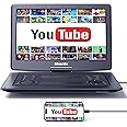 GOnavidio 17.9" Portable DVD Player with 15.6" Large Screen, Support HDMI Input, AV Out, 1600x900 HD Resolution, 6 Hours Rechargeable Battery, Sync Screen, Region Free, USB/TF Card, Last Memory