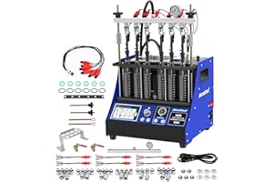 MR CARTOOL V311 Testeur d'injecteur de Carburant et Machine de Nettoyage, 6 Cylindres GDI EFI FSI d'outils de Nettoyage Machine d'essai d'injecteur de Carburant de Voiture et de Moto à Essence