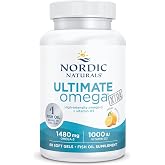 Nordic Naturals Ultimate Omega Xtra, 1480 mg, High Strength Omega-3 Fish Oil Capsules with EPA, DHA, and Vitamin D3, High Dos