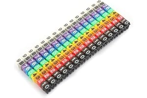 HILITAND znacznik numeracji przewodów, plastikowy klips do kabli oznaczonych kolorami (150 szt. 1,5 mm²)