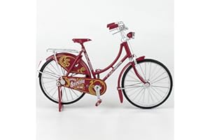 ONEMAJI Miniature Bicycle Model - Alloy Mini Retro Style Classical Bike Toy Mini Bicycle Ornaments Die-cast Retro Finger Bike Model for Collections Gift (Red)