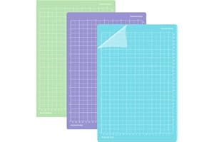 HENGBIRD Lot de 3 tapis de découpe adhésifs de rechange pour Cricut Joy Xtra - Tapis de découpe autocollant et antidérapant pour accessoires Cricut (poignée standard, poignée légère, StrongGrip)