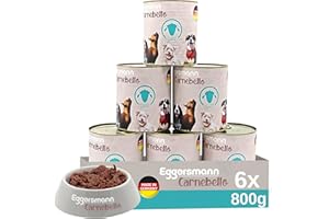Eggersmann Carnebello - Karma dla psów mokra z jagnięciną (6 x 800 g) - karma dla psów pełnoporcjowych dla dorosłych psów - smaczna i wysokiej jakości mokra karma dla psów