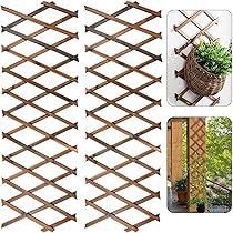 Recinzione In Legno Estensibile 1,9m | Traliccio Per Piante Rampicanti Da Esterno | Pannello Di Recinzione Per Giardino E Balcone