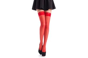 Romartex Bas autofixants 20 DEN élasthanne avec dentelle étroite (4-6 cm)