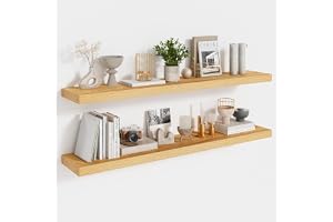 Feihorrm svävande hylla, set om 2, vägghylla ek, 90 cm hylla, hylla vägg