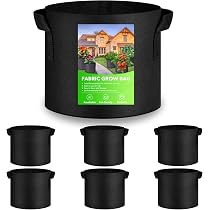 OFFCUP Sacchi per Piante, 6 Pezzi 11L/3 Galloni Grow Bag, Vasi di