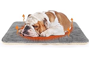 Kaket Ultra Soft Dog Crate Mat Small 65 x 50 CM, Warm Washable Dog Bed Mat for Small Dogs, Cats, Pets, Rabbits, Guinea Pigs (Pure Grey, S)