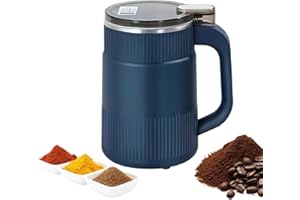 Yolispa Moulin à café électrique - Moulin à épices et à café - Multifonction - Machine de broyage de café - Petite machine à café pour grains de café, noix, épices et grains