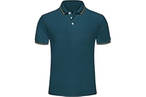 Djtnzdm Polo Homme Noir Manches Courtes Respirant Travail Polo Basic Confortable Casual Eté Fonctionnel Golf Tennis T-Shirt