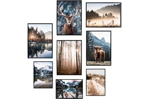 Heimlich - Poster Set - 4 of A3 / 30x42 cm + 4 of A4 / 21x30 cm - Premium Posters - Unframed Prints - Modern Style - Mindfuln