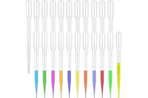 LAEEYIN Pipette Plastique Graduée, Pipettes Compte Goutte,Pipette Graduée Plastique,Pipette Transfert pour Mélanger le Parfum,3ML,20PCS