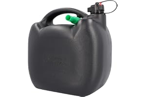 Bensindunk, bränsletank för bränsle av alla, med UN-godkännande, inklusive pip, plast, svart, 10 l