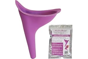 HydraMate Wee Travel Female Urinal Funnel For Women. Sturdy, Small & Light Weight 21g. Portable Female Toilet For Travel, Hiking, Camping, Car, Festivals. Pee Standing Up In A Bottle, Toilet or Bush