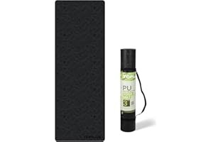 TOPLUS Yoga Mat Non Slip Exercise & Pilates mat, Yoga Fitness Mat with Asana Line, TPE Gymnastics Mat with Carry Handle Strap