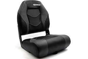 WATERSIDE Luxus Low Back Bootssitz - Palmer - Dark Series/Steuerstuhl/Klappbarer Bootsstuhl