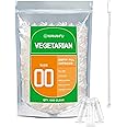 WANANFU Size 00 Empty Capsules Vegetarian (1000 Count) Bundle with Micro Lab Spoon with Powder Tamper, Compatible with Capsule Filling Machine