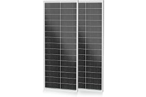 ECO-WORTHY Solpanel 200 W (100 Wx2) 18 V 18BB typ N mono med 25 % hög konvertering för off-grid-system på balkong, husvagn, båt, tak, camping, hem, yacht