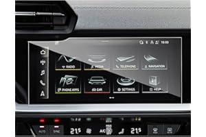 SXCY Pellicola Protettiva Schermo per Audi A3 2020+, 10,1" GPS Navigatore Display Protezione Schermo in Vetro Temperato, 9H Durezza/Anti Graffio/Anti Impronta A udi A3 Accessori