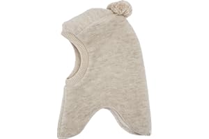 maximo GOTS MINI-Schlupfmütze Wollfleece, Pompons, Jerseyfutter Made in Germany Wollfleece