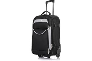 FLYMAX 55x35x20 55x40x20 Cabin Suitcase Luggage Hand Carry on Case Flight Bag Suitcase Travel Fits Fits Easyjet, Ryanair British Airways & Jet 2