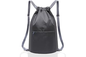 Foatcox Wasserdichter Turnbeutel mit Kordelzug, Sportbeutel Damen Herren, Faltbar Große Kapazität Beutel mit Kordelzug Rucksack, Kordelzugbeutel zum Wandern, Camping, Reisen, Schwimmen