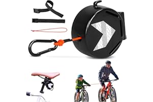 HUIJUTCHEN Corda da traino per bicicletta per bambini, 2 m, retrattile per bicicletta, sistema di traino, fune da traino, accessori per bambini, genitori