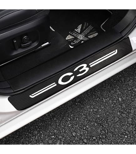 KLHYWEN 4PCS Car Door Sill Protector, For Citr-oen C1 C2 C3