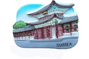 MUYU MAGNET Gyeongbokgung Palace Seoul Corea 3D magnete frigorifero souvenir regalo, decorazione per casa e cucina, adesivo magnetico Seoul Corea del frigorifero collezione