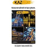 Kazboz Kazıma Sanatı Seti, Kale ve Tarihi Yapılar Temalı, 20x28.5 cm, 4 Farklı Tasarım