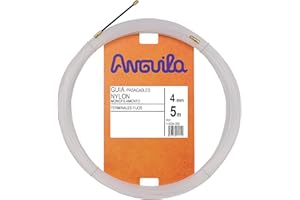 Anguila | Guía Pasacables | Terminales Fijos | Monofilamento | Nylon | Color Blanco | Diámetro 4mm| 5 metros