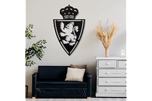 DIGIDU | Cuadro Escudo Futbol Zaragoza, Decoración Hogar, Decoración Habitación, Decoración Salón Moderno, Futbol, Regalo Futbol, Regalo Entrenador, Regalo Original