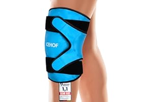 ICEHOF Opaska chłodząca na kolano – uniwersalne zastosowanie – podkładka chłodząca na kolana – poduszka chłodząca na kolana – podkładki chłodzące akumulator chłodzący duży pakiet chłodzący bandaż