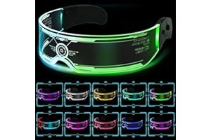 KIMIMARA Cyberpunk LED Visor Glasses - Luminous Futuristic Flashing Glasses