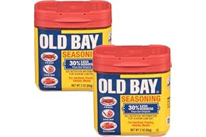 Old Bay Assaisonnement à faible teneur en sodium 30 % moins de sodium – Lot de 2 – 56,7 g chacun – Dans un emballage Mighty Merchandise