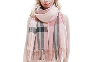 RIIQIICHY Women Winter Tartan Scarf Ladies Warm Blanket Pashmina Shawl Wraps Christmas Gifts