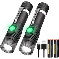 Taschenlampe LED USB Aufladbar, (Inklusive 2 stück 18650 Akku) Mini Taschenlampen, Banral Extrem Hell Einstellbarer…