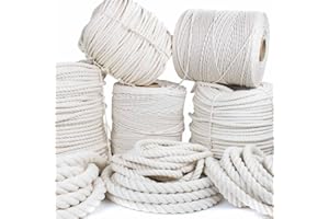 GOLBERG G Golberg torsadée 100% coton Naturel Corde 5/81,3 cm, 3/40,6 cm, 7/81,3 cm, 1/10,2 cm, 5/40,6 cm, 3/20,3 cm, 1/5,1 cm, 5/20,3 cm, 3/10,2 cm, 2,5 cm, 1 1/10,2 cm, 1 1/5,1 cm – Corde en coton Blanc – Plusieurs longueurs au choix