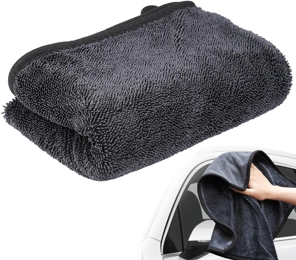 Jyongrmy Toalla Microfibra Coche 60 x 90 cm, Toalla Secado Coche 500 G/M², Superabsorbente Paño de Limpieza, Secado Rápido Paño de Limpieza, Bayetas Microfibra para Cristales, Camiones y Motocicletas