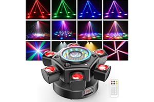 YESPICK 150W Beam Moving Head Stage Light, RGBW LED Disco Magic Ball Effect with Remote Control Party Spotlight DMX512 Strobe for Halloween KTV DJ Weddings