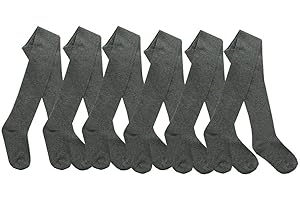 Style It Up Girls Plain Cotton Tights - Warm and Soft Smart and Casual Wear - Age Range 2-13 Years - from Nursery to School - Available as 3packs and 6 Packs Options